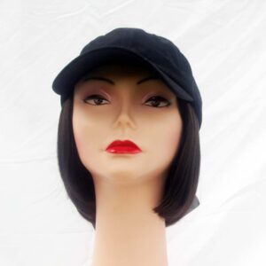 Baseball Cap with Human Hair